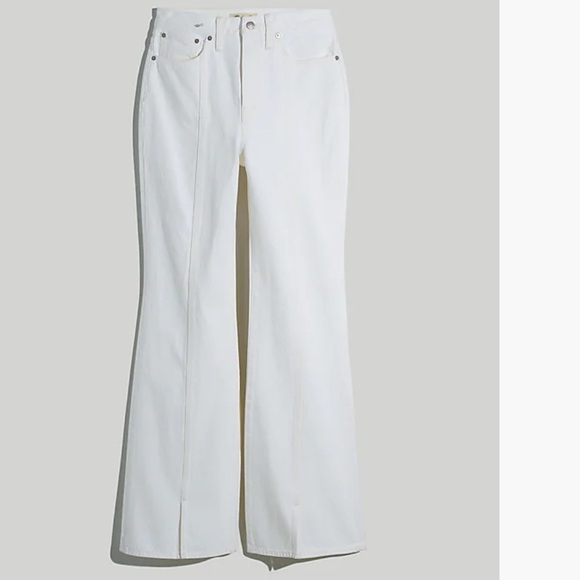 Madewell baggy flare front slit edition new size 26 white - Picture 7 of 8
